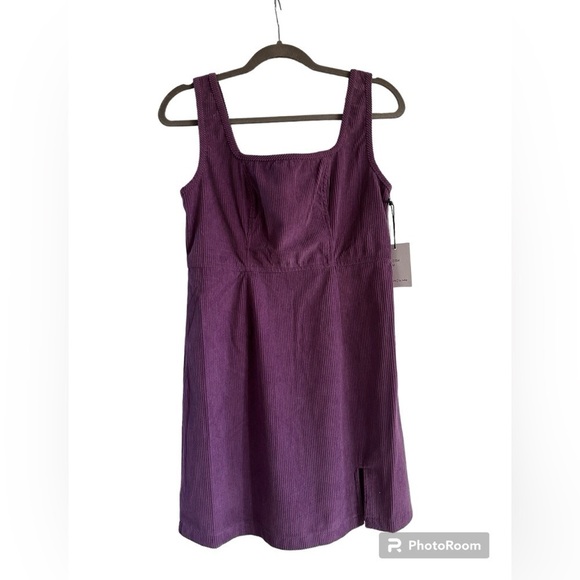 Japna Dresses & Skirts - Japna purple corduroy dress jumper medium NWT regal purple academia fall